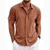 Men's Casual Button Down Shirt Short Sleeve Anti-Pilling Yarn Dyed for Beach Summer Wedding Knitted Weaving Method
