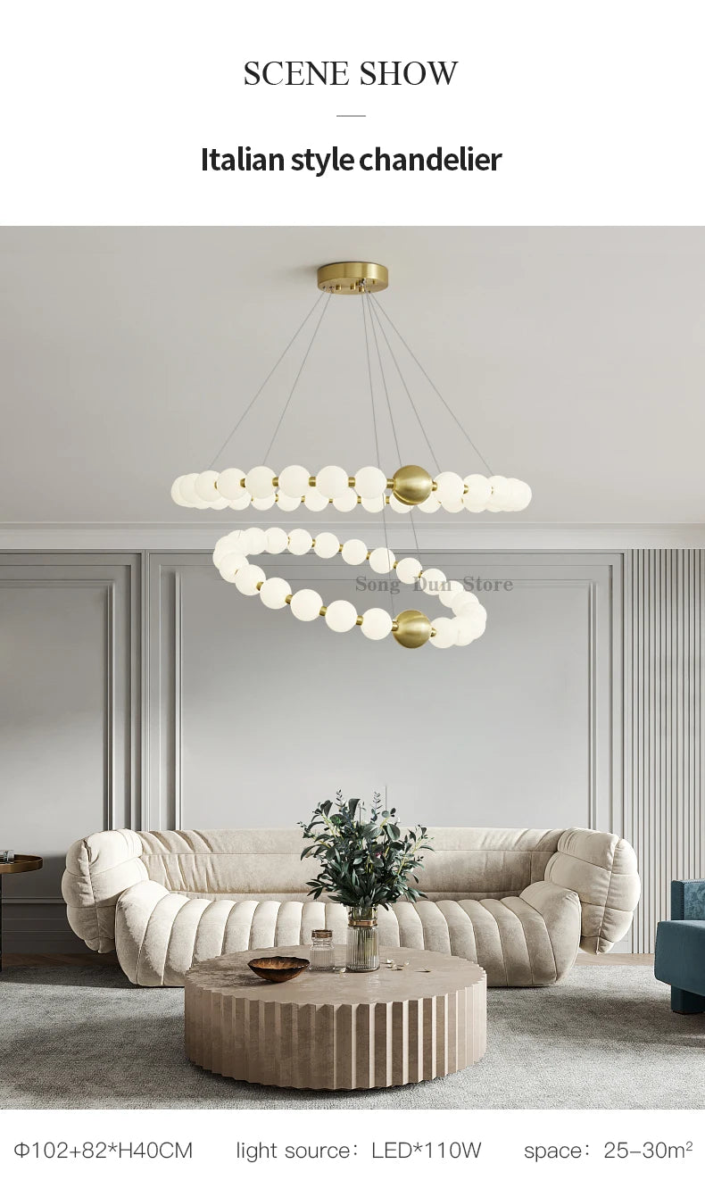 All Copper Post-Modern Household Living Room Chandelier Modern Minimalist Light Luxury Creative Personality Net Red Children’s