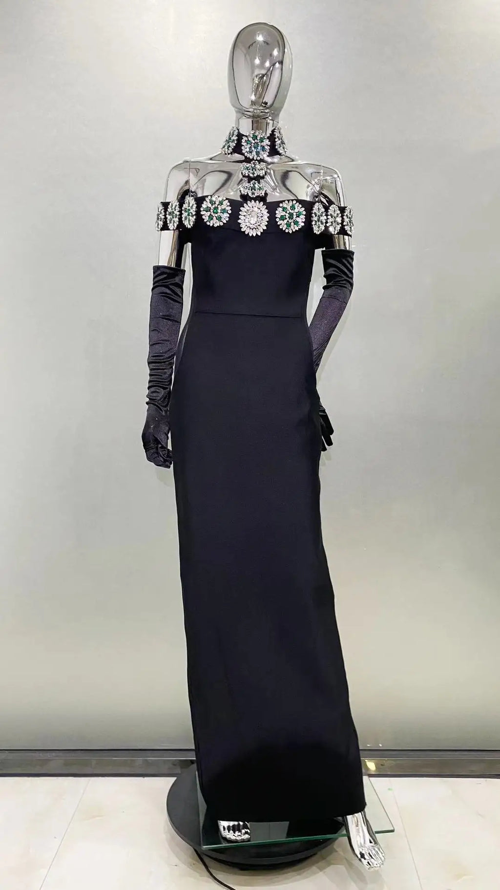 ED2679 High Quality Women Fashion Crystal Dress Women Rhinestone Dresses With Sleeve Bandage Dress