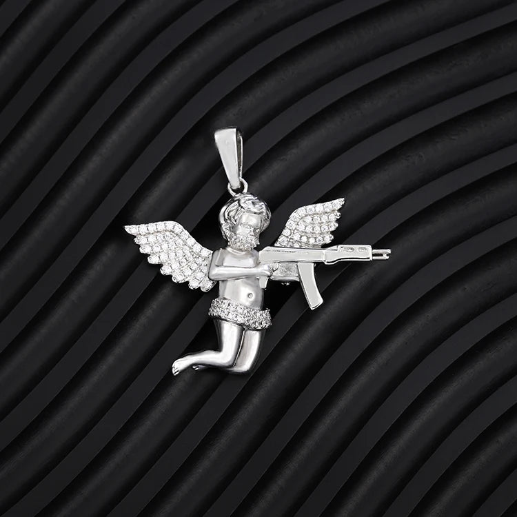 Wholesale Price Ready to Ship Gold Plated Pendant VVS Moissanite Diamond 925 Sterling Silver Charms Pendant for Necklace Jewelry