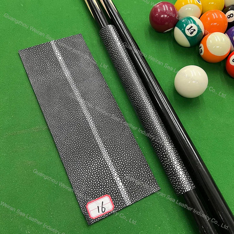 Genuine Cow Skin Pool Billiards Cue Grips Non-Slip Protective Sleeve Wrap with Different Print Pattern Genuine Leather Club Wrap