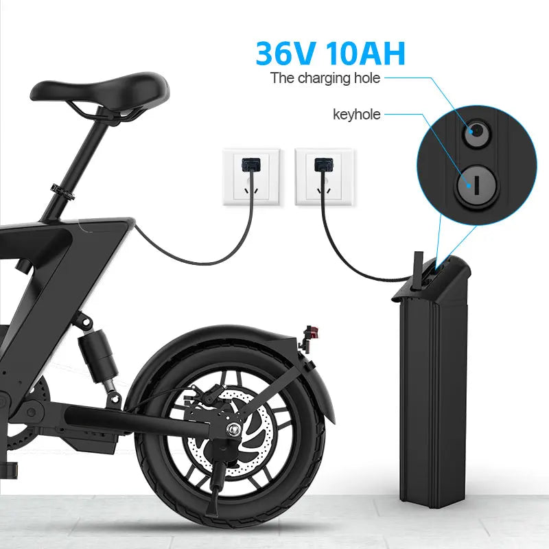 KIXIN New Bici Electrical Bike 48v 36 Volt Motor Drive Bicicletta Elettrica 250W Battery Ebike Folding Electric Bikes for Adult