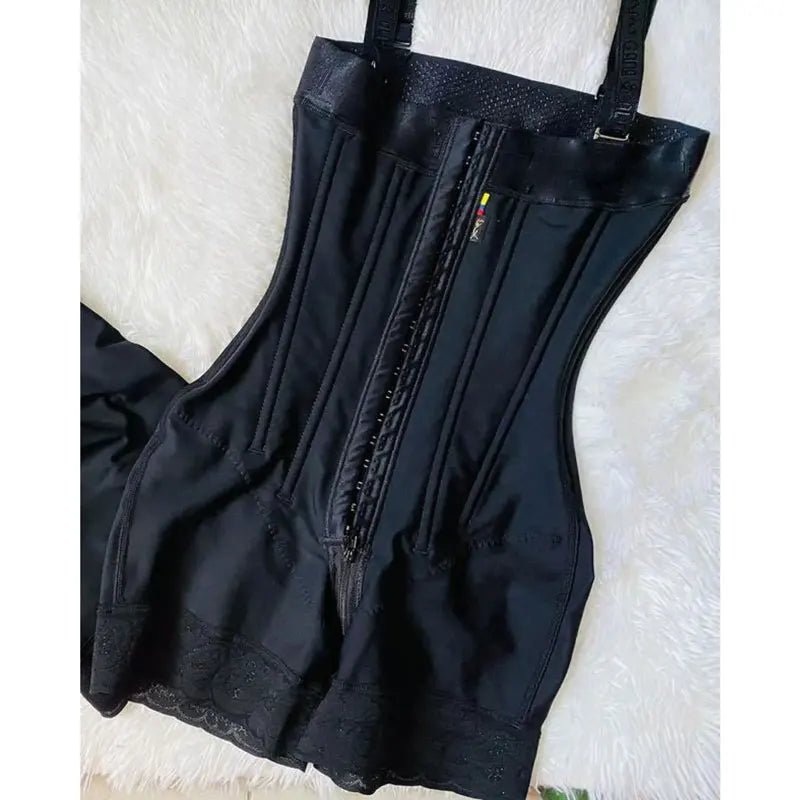 Buckle Front Open Bust Crotch Zipper Tummy Control Shapewear Bodysuit Gaine Amincissante Women Waist Trainer Tummy Control