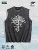 Grace Compassion Cross Graphic Washed Vest US Warehouse 3 Colors Cotton Tank
