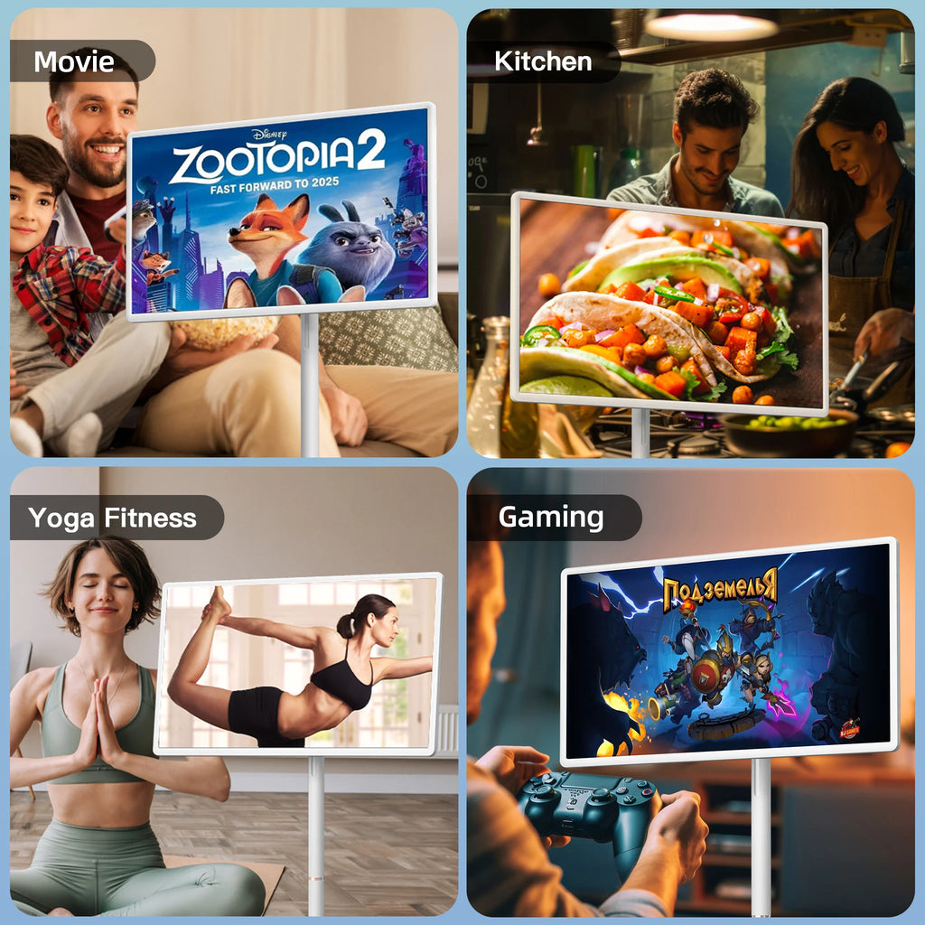 Hot 32 Inch Android Portable Smart TV with Battery Capacitive Display Vertical Touchscreen LCD Monitors All in One Portable TV