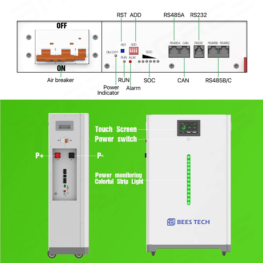Solar Power Wall 5kwh 10kwh 15kwh 24v 48V 100ah 200ah 300ah Lifepo4 Lithium Ion Battery Batterie Solaire Lithium
