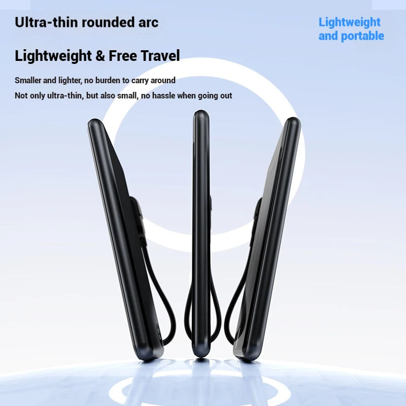 New Style Thin 15W Magnetic Wireless 5000mAh Power Bank 10000mAh Fast Charging  Power Station for Phone Watch & Earbuds