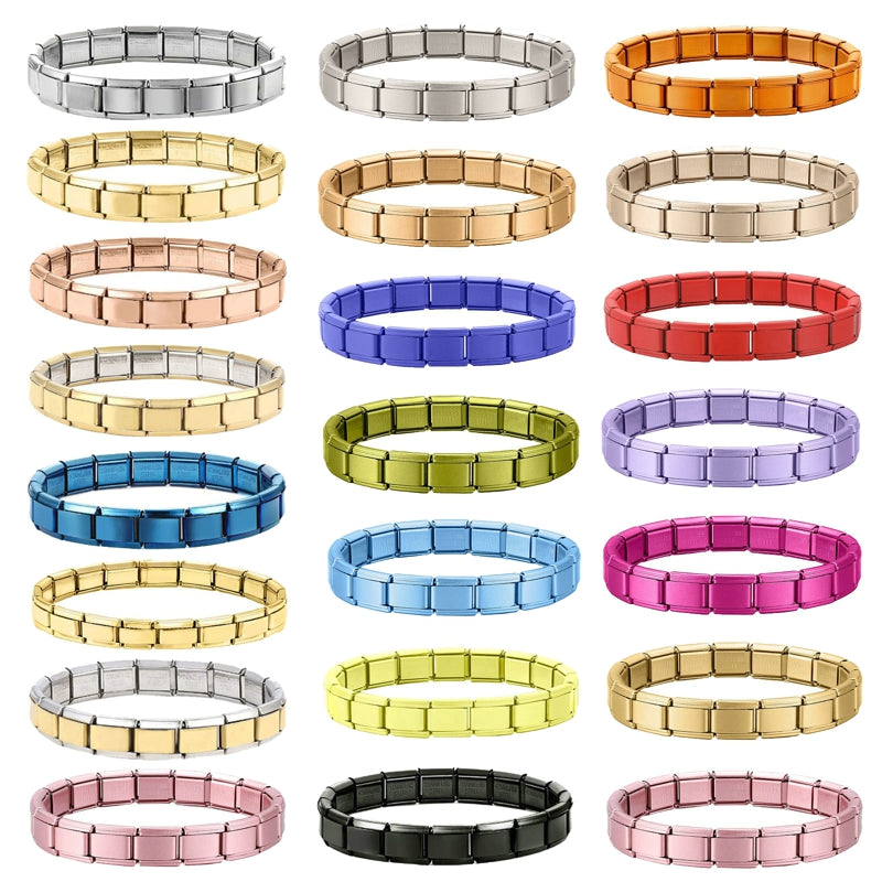Italian Charm Bracelets DIY Basic Chain Stainless Steel Bangle Versatile Assembled Modules Ideal Gift 9mm Universal Dropshipping