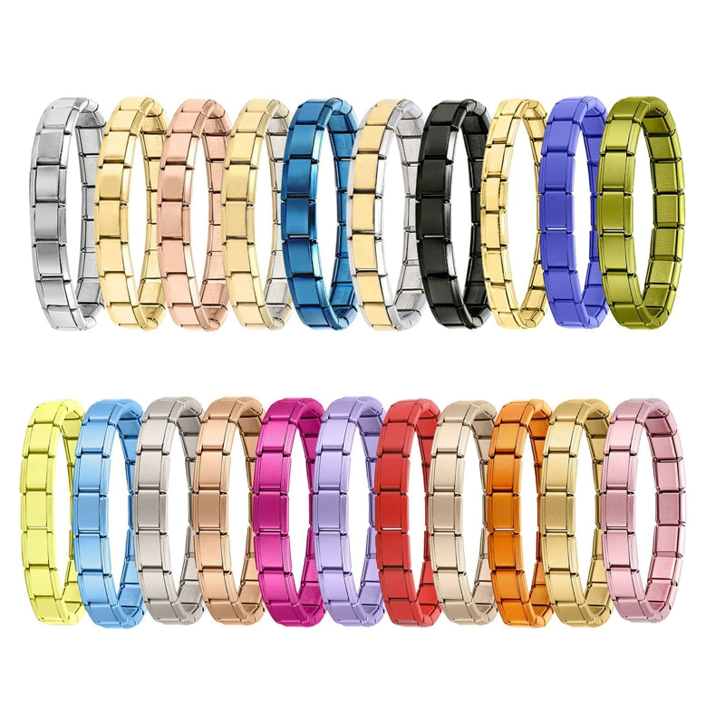 Italian Charm Bracelets DIY Basic Chain Stainless Steel Bangle Versatile Assembled Modules Ideal Gift 9mm Universal Dropshipping
