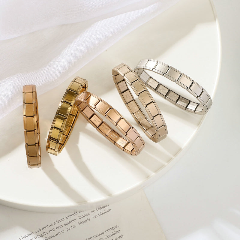Italian Charm Bracelets DIY Basic Chain Stainless Steel Bangle Versatile Assembled Modules Ideal Gift 9mm Universal Dropshipping