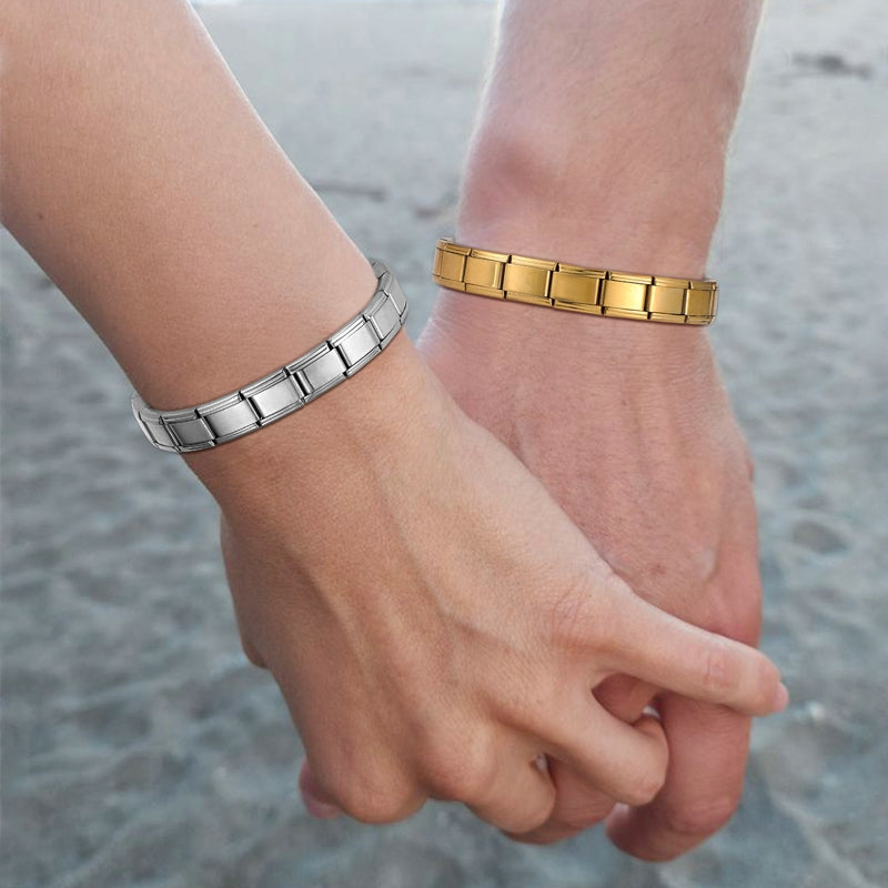 Italian Charm Bracelets DIY Basic Chain Stainless Steel Bangle Versatile Assembled Modules Ideal Gift 9mm Universal Dropshipping