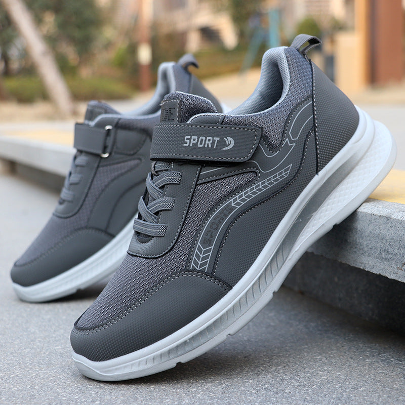 Spring and autumn middle-aged and elderly walking shoes single-layer shoes couple's breathable sneaker men's old shoes mesh mom and dad shoes