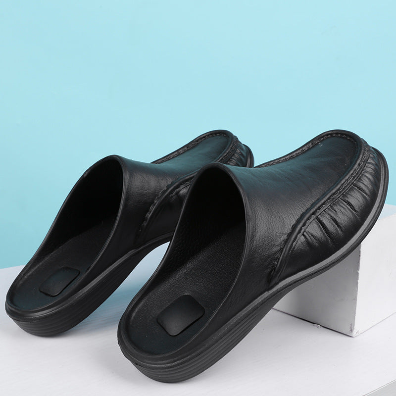 Cross-Border New Large Size Sandals for Summer Indoor and Outdoor Wear Home Men's Fashion Soft-Soled Half-Slippers Factory Direct Sales