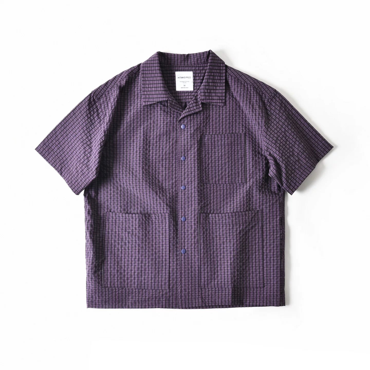 Summer Outdoor Shirt Men Short Sleeve Summer Streetwear Cleanfit Fashion Loose Casual Oversize Plaid Blouse Hawaiian Shirts
