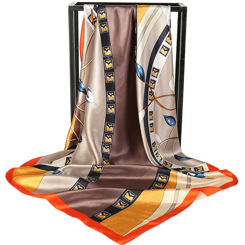 Mother's Day gift double-sided scarf 90 square scarf summer women's thin decorative versatile small scarf shawl scarf scarf
