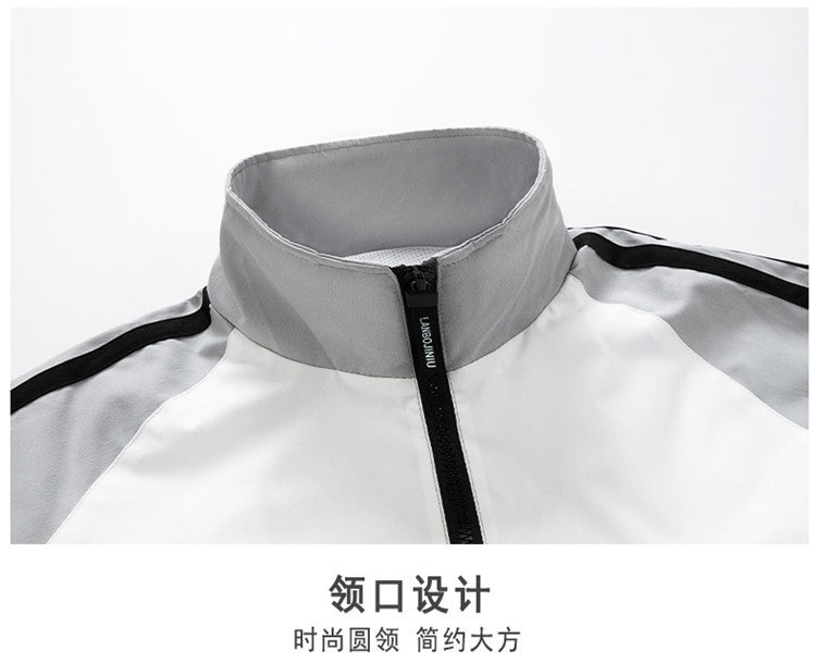 Spring and Autumn New Men's Tops Sports Casual Loose Tops Teenagers Color Matching Top Daily Versatile Tops