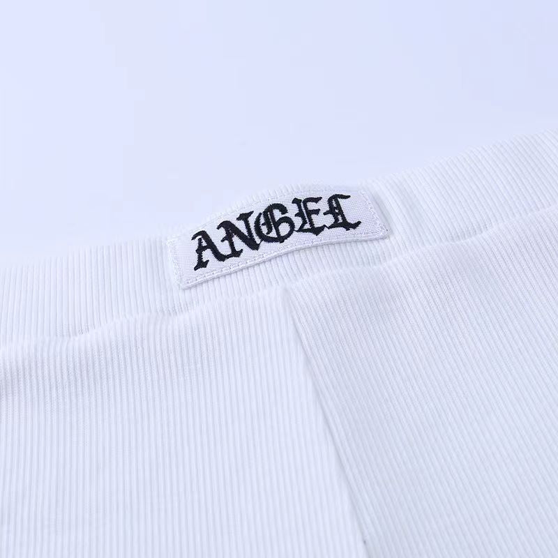 2024 spring and summer new English label rib European and American fashion small suspender shorts suit women's cross-border foreign trade Wholesale
