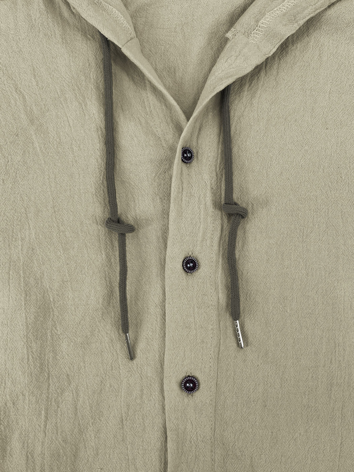Summer Men's Linen Shirt Solid Streetwear Long Sleeve Hoodie Cardigan Clothing For Men Button Tops Casual Loose Men Hooded Shirt