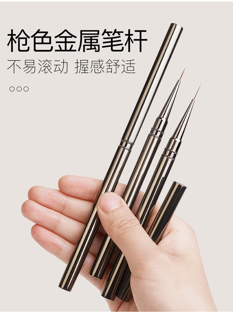 Nails Art Liner Brushes UV Gel Brush 6/9/12/15/18mm Nail Design Pen Elongated Lines Striping Painting Professional Manicure Tool