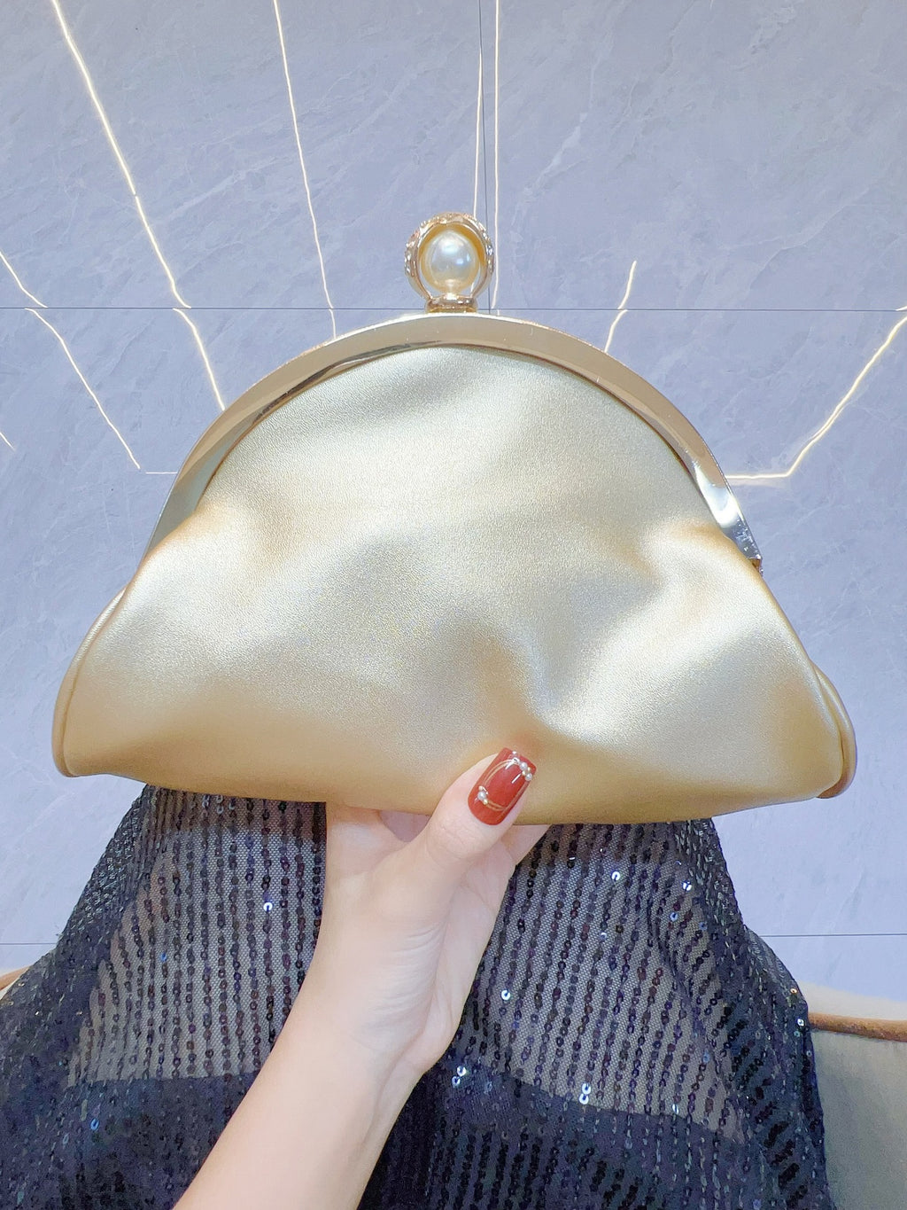 New Cross-border Socialite Clutch Bag Rhinestone Evening Dress Women's Bag Chain Crossbody Bag Evening Banquet Bag Gift Bag Bridal Bag