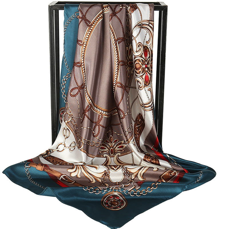 Mother's Day gift double-sided scarf 90 square scarf summer women's thin decorative versatile small scarf shawl scarf scarf