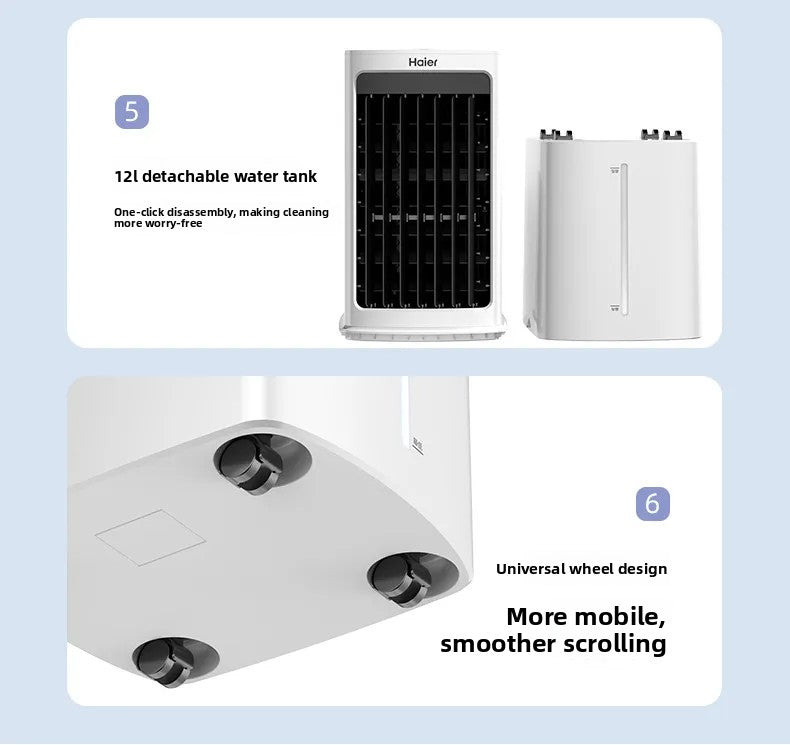 Portable Air Conditioner Fans Air Cooler 9L/12L Water Tank Remote Control 3-in-1 Cooling Fan Humidifier for Home Office Room