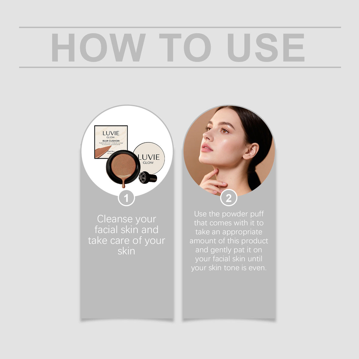 Mushroom Head Air Cushion Moisturizing Whitening Concealer CC Cream Foundation Waterproof Oil Control Long-Lasting Nude Makeup