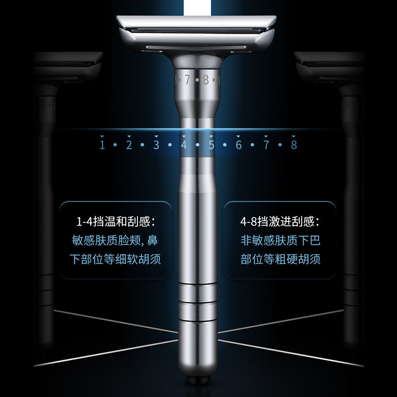 Chaoke 8-speed sharpness manual razor old-fashioned razor men's double-sided stainless steel blade beard knife