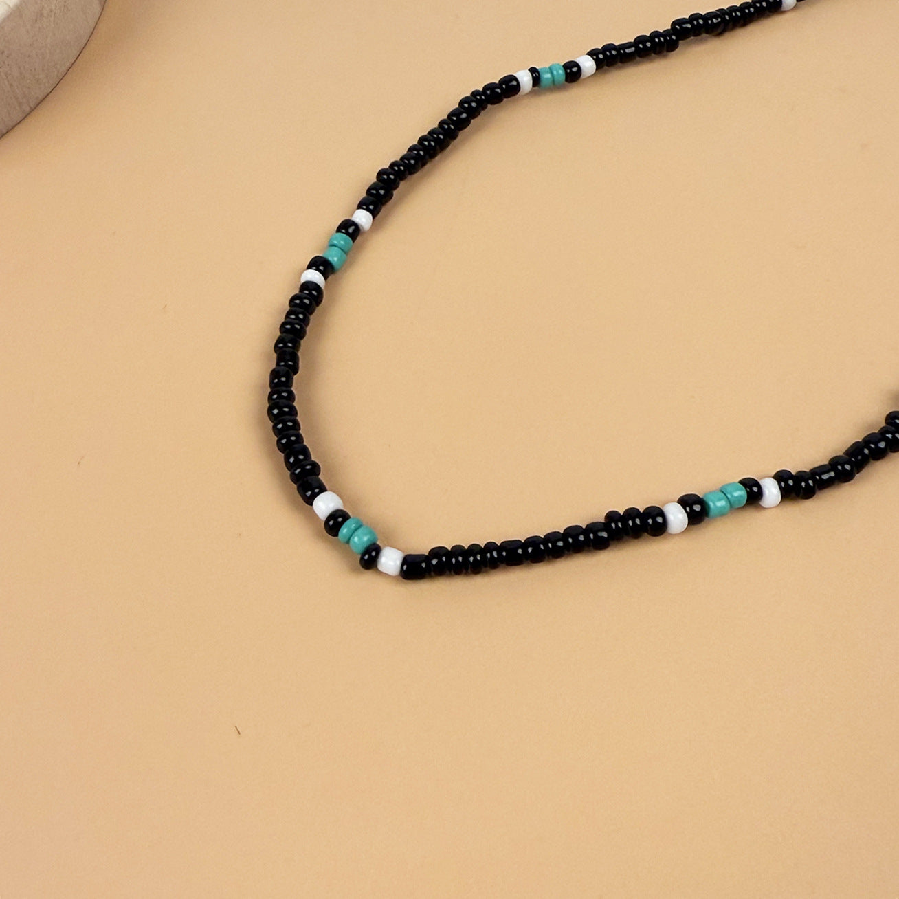 European and American Cross-Border Jewelry Personalized Mixed Colorful Rice Bead Clavicle Necklace for Women Bohemian Beach Rest Clavicle Chain