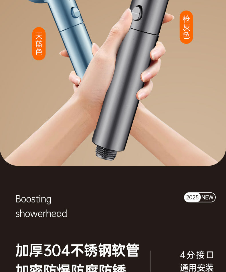 High Pressurized Filter Shower Head 5-mode Adjustable Spa Showerhead One Button Stop Water Saving Shower Bathroom Accessories