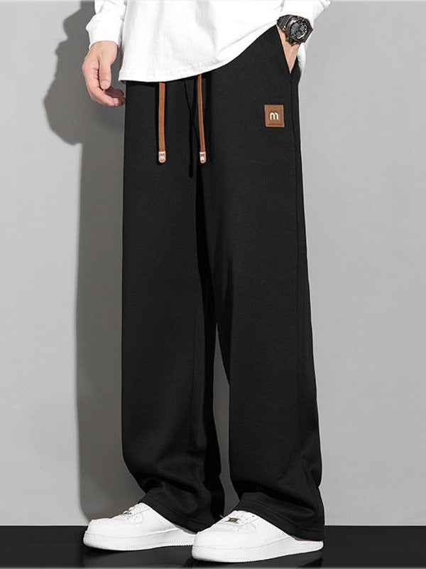 Trendy plus size Pants Men's Spring and Autumn Casual Pants Loose All-match Sports Pants Hong Kong-style Simple All-match Pants Cross-border