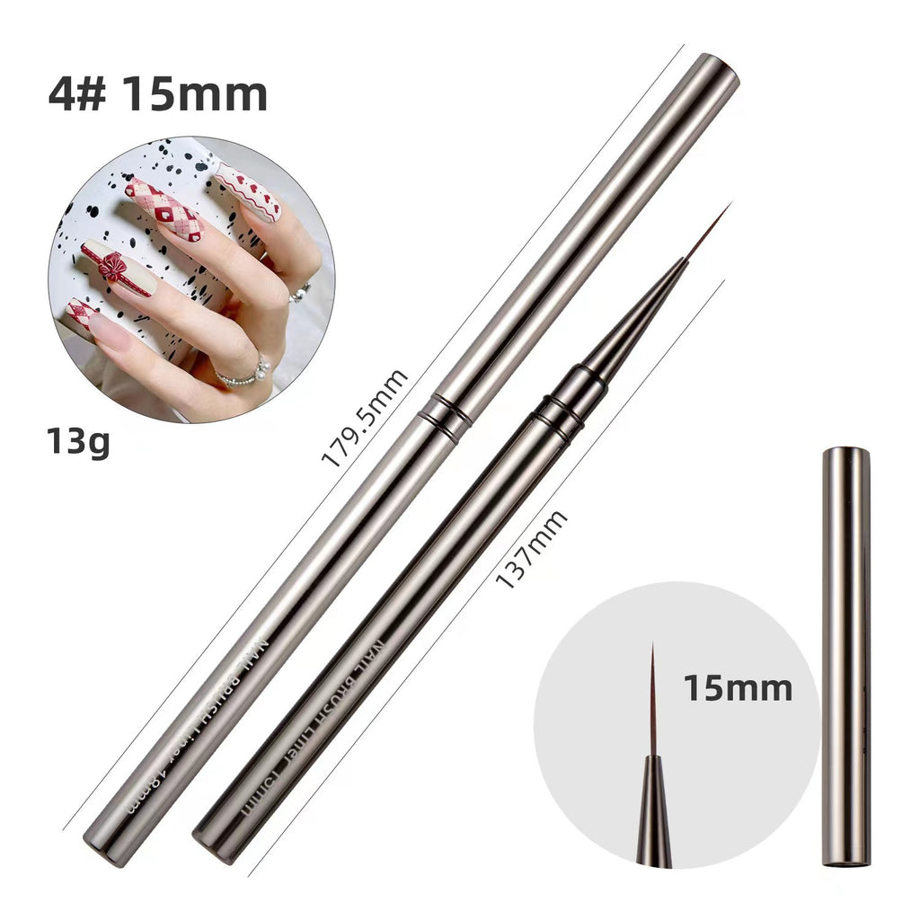 Nails Art Liner Brushes UV Gel Brush 6/9/12/15/18mm Nail Design Pen Elongated Lines Striping Painting Professional Manicure Tool