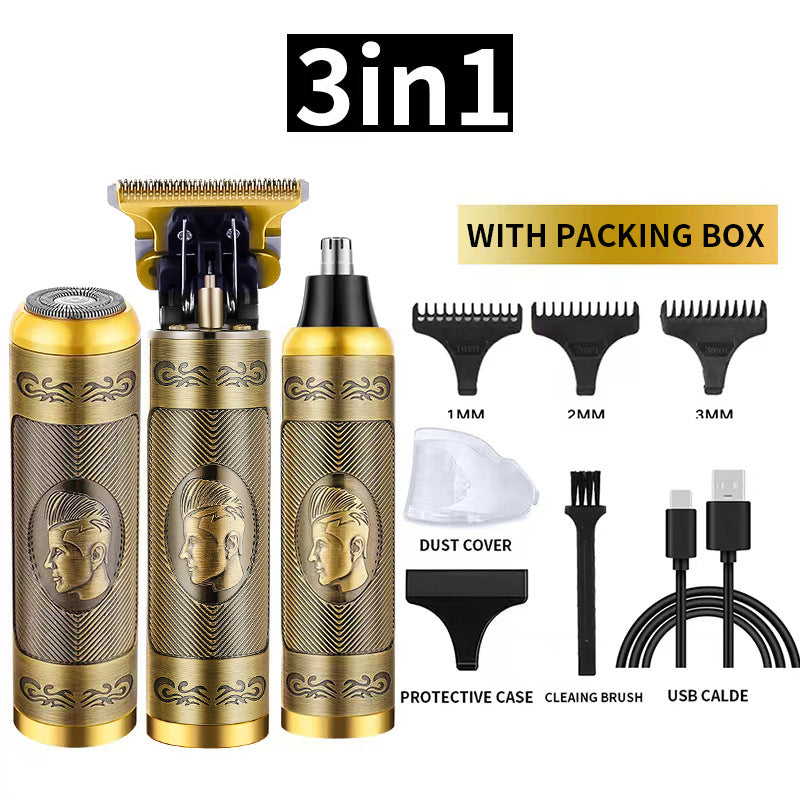Cross-border Portable Two-head Double-head Magnetic Rechargeable Razor Men's Full-body Washable Electric Shaver Super Clean