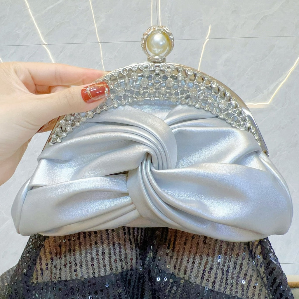 New Cross-border Socialite Clutch Bag Rhinestone Evening Dress Women's Bag Chain Crossbody Bag Evening Banquet Bag Gift Bag Bridal Bag