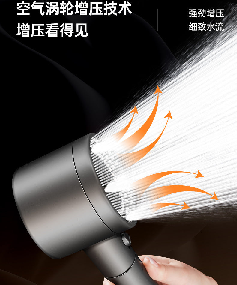 High Pressurized Filter Shower Head 5-mode Adjustable Spa Showerhead One Button Stop Water Saving Shower Bathroom Accessories