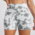 European and American High Waist Hip Lifting Sports Yoga Shorts Tie-Dye Printed Fitness Amazon Yoga Shorts