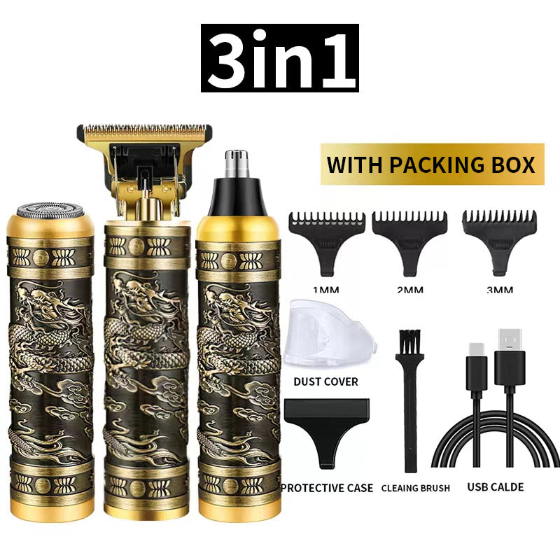 Cross-border Portable Two-head Double-head Magnetic Rechargeable Razor Men's Full-body Washable Electric Shaver Super Clean