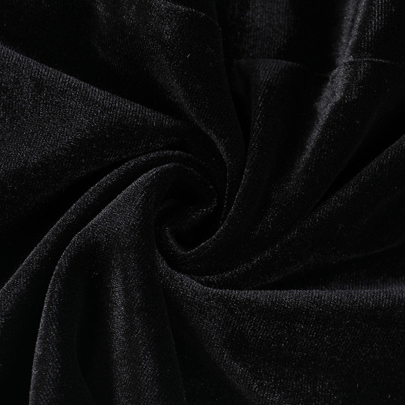 Halloween Costume Women Batwing Sleeve Floor Dress Black Gothic Evil Terror Maxi Mistress Morticia Addam Family Outfit For Adult