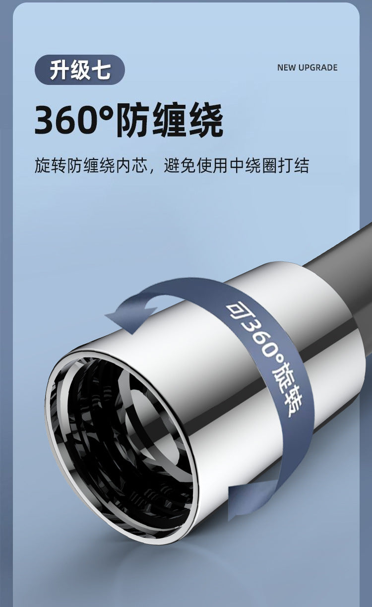 1.5/2M Black Latex Shower Head Hose Flexible Tube Pipe High Pressure Silicone Powerful Tap Faucet Toilet Bathroom Accessories