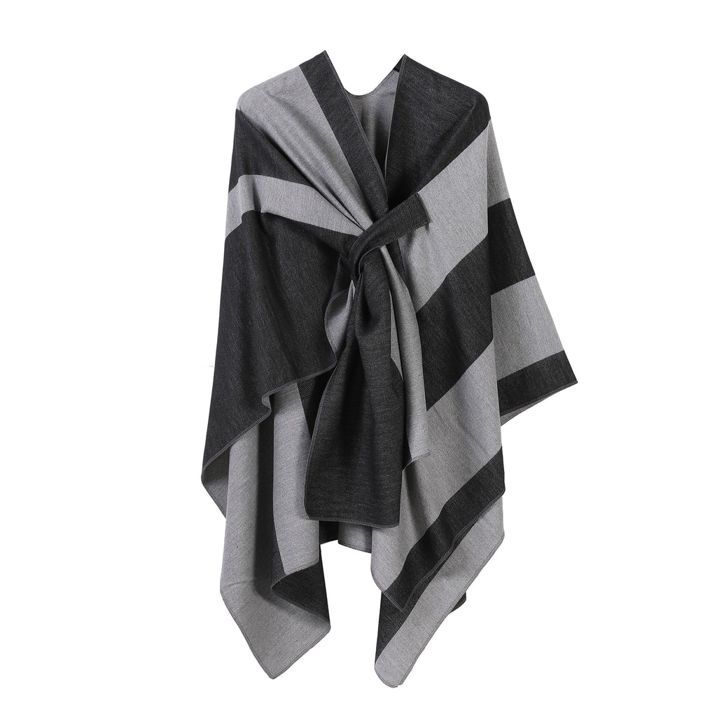 Jiangnan Watertown Knitted Shawl High-end Ethnic Style Cloak Western Sichuan Yunnan Travel Wear Imitation Cashmere Cape Women