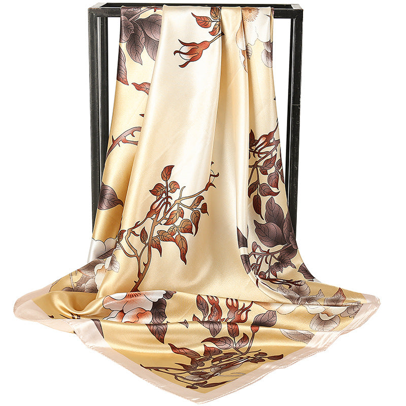 Mother's Day gift double-sided scarf 90 square scarf summer women's thin decorative versatile small scarf shawl scarf scarf