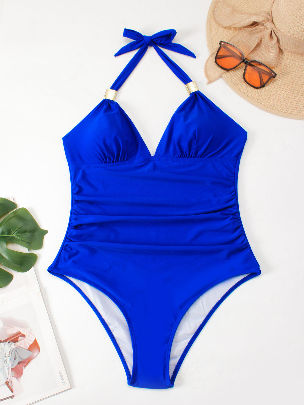 European and American Foreign trade one-piece swimsuit women's conservative slimming quick-drying Swimsuit Beach hot spring vacation lace strap swimsuit