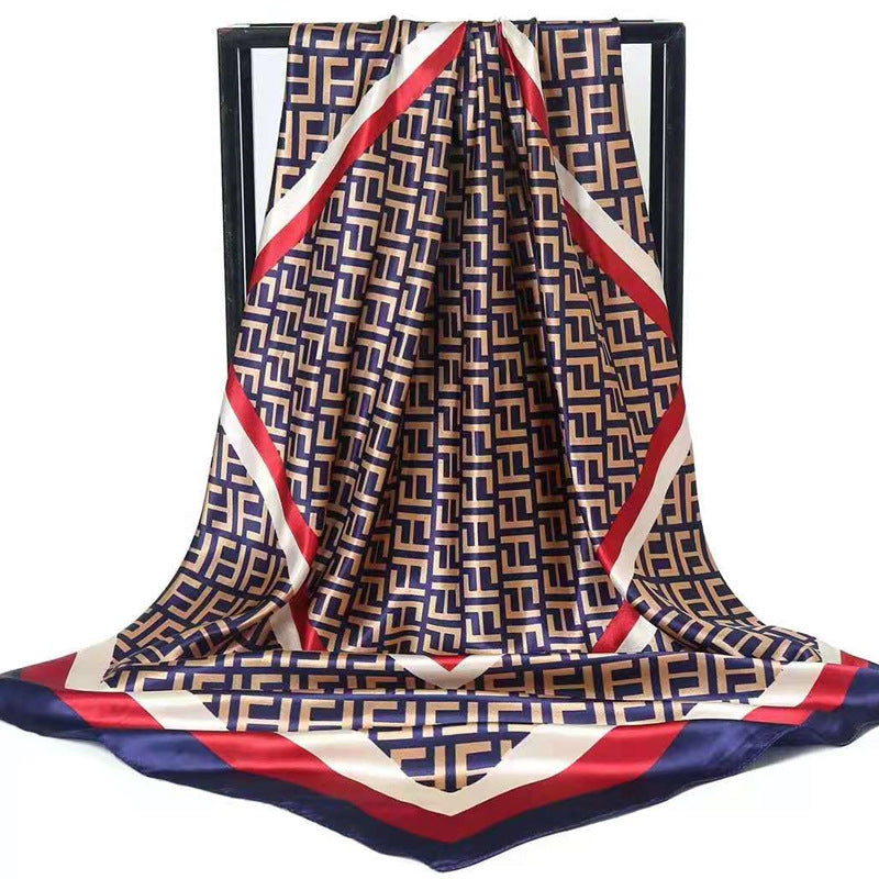 Mother's Day gift double-sided scarf 90 square scarf summer women's thin decorative versatile small scarf shawl scarf scarf
