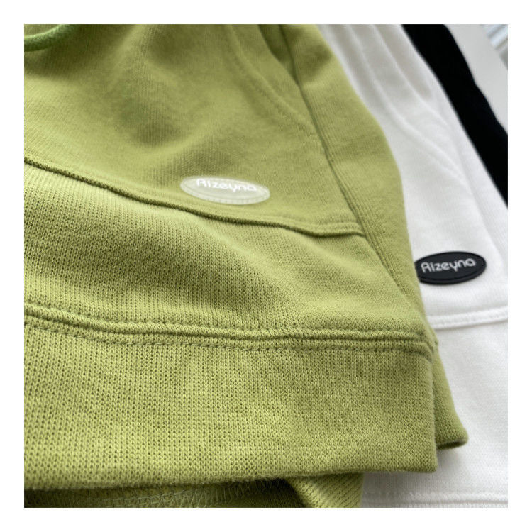 Women's Korean version of loose wide-leg drawstring A-line pants with a slim waist slim fit casual home versatile sports shorts
