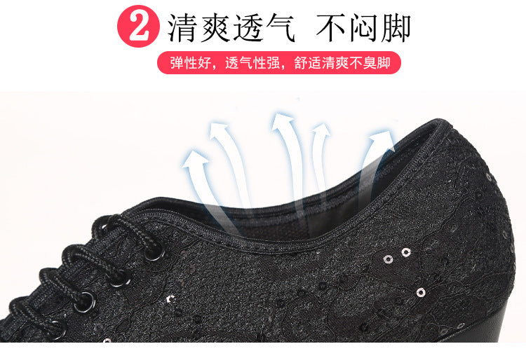 New latin dance square dance shoes low soft bottom dance shoes ladies modern dance shoes breathable performance dance shoes