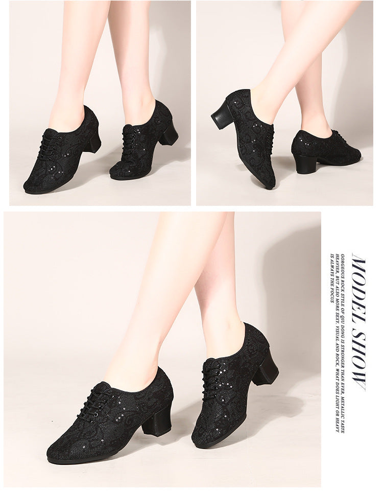 New latin dance square dance shoes low soft bottom dance shoes ladies modern dance shoes breathable performance dance shoes
