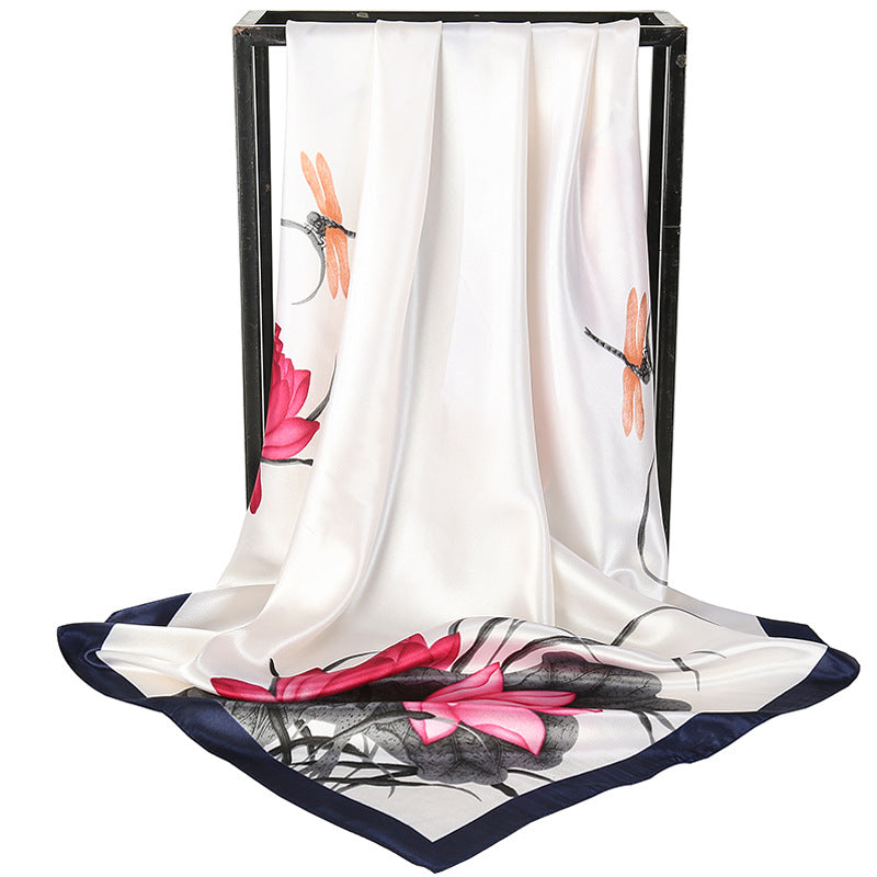 Mother's Day gift double-sided scarf 90 square scarf summer women's thin decorative versatile small scarf shawl scarf scarf