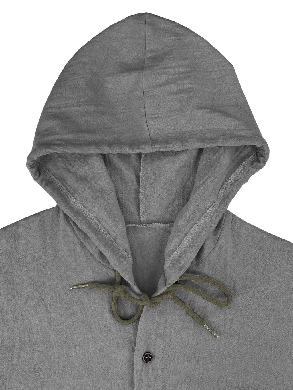 Summer Men's Linen Shirt Solid Streetwear Long Sleeve Hoodie Cardigan Clothing For Men Button Tops Casual Loose Men Hooded Shirt