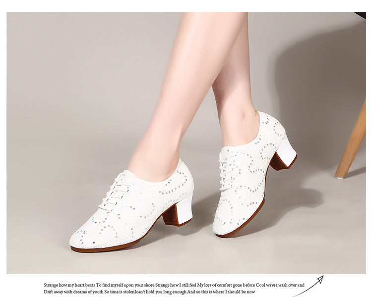 New latin dance square dance shoes low soft bottom dance shoes ladies modern dance shoes breathable performance dance shoes