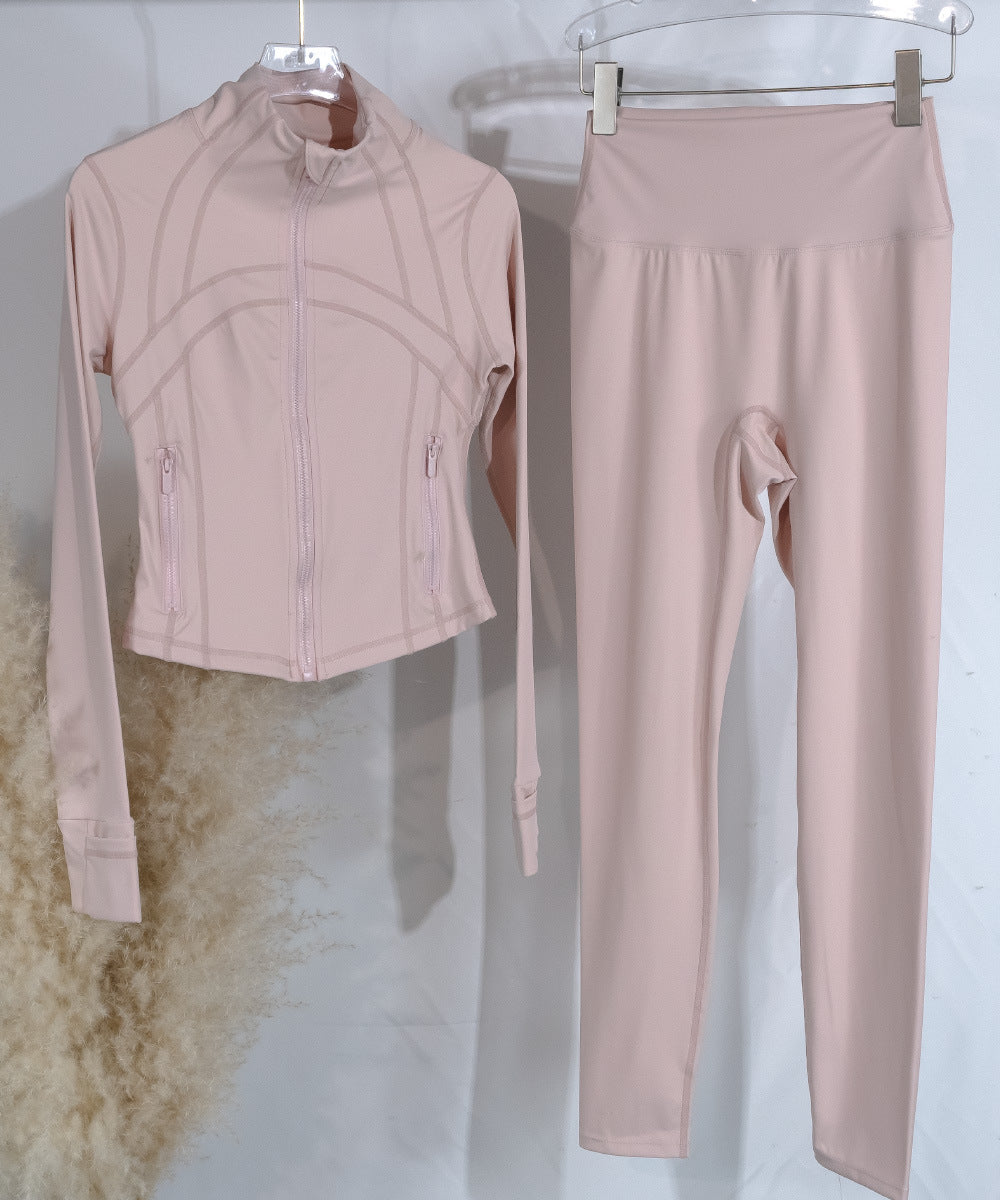 New Gold Label Stand-Up Collar Short Jacket Suit Sports Yoga Wear Slimming Sports Jacket Women's Lulu Swai